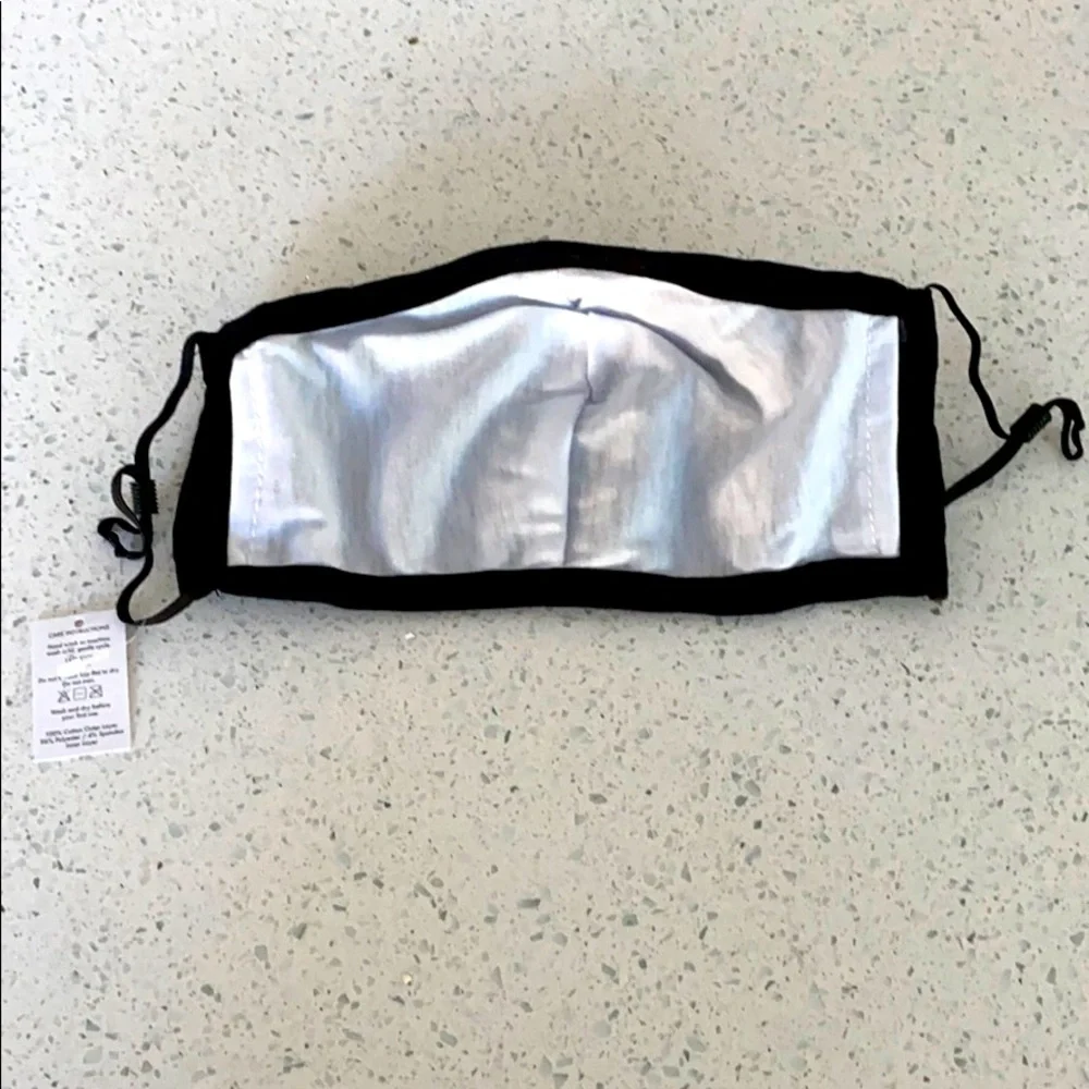 Set of 2 Black Cotton Face Masks NWT